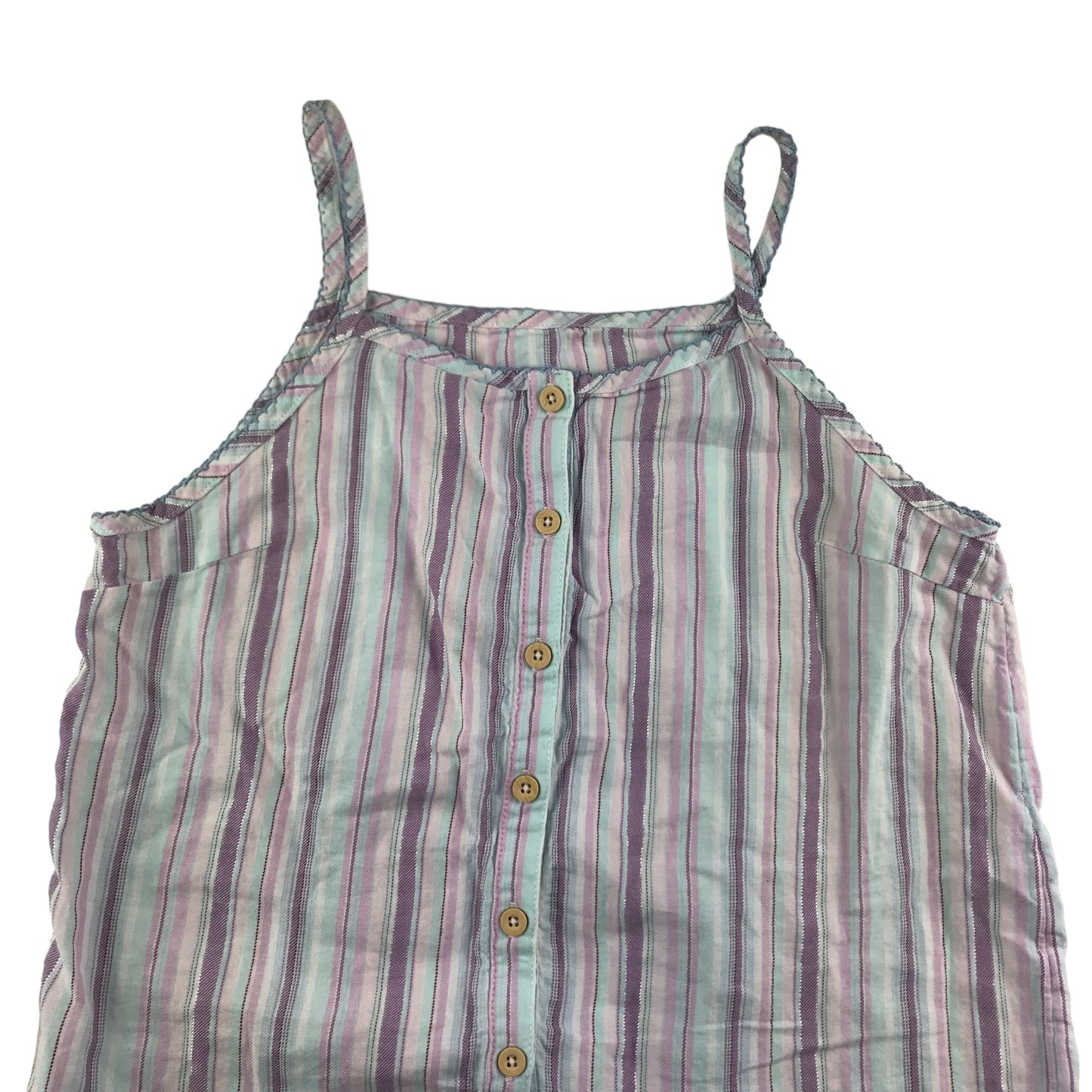 George Top Age 12 Lilac Stripy Summer Tank Top