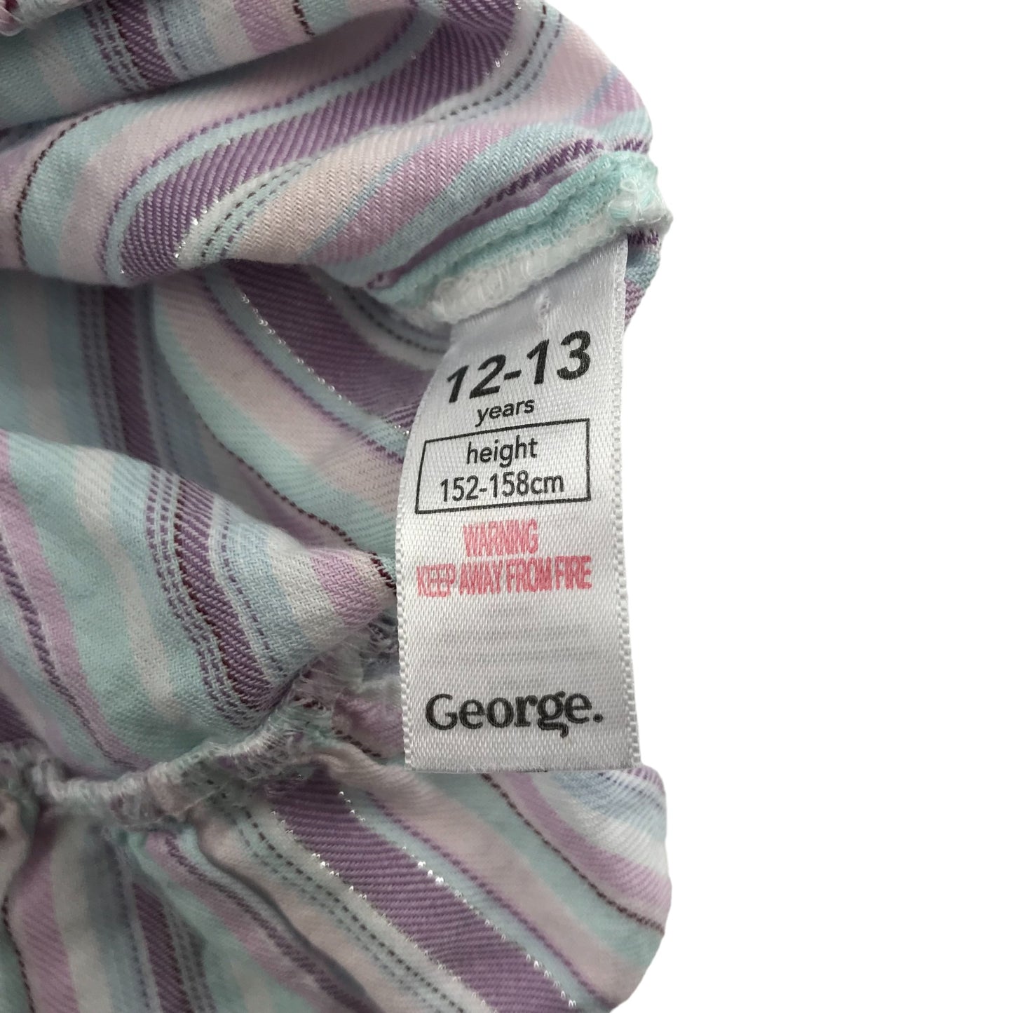 George Top Age 12 Lilac Stripy Summer Tank Top