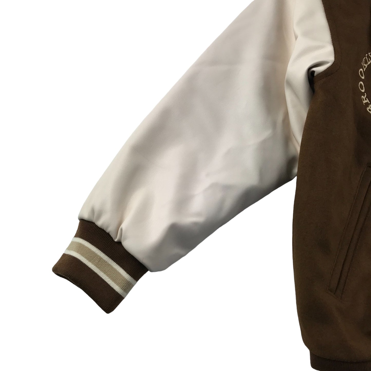 Zara bomber jacket 9-10 years brown and white relaxed fit