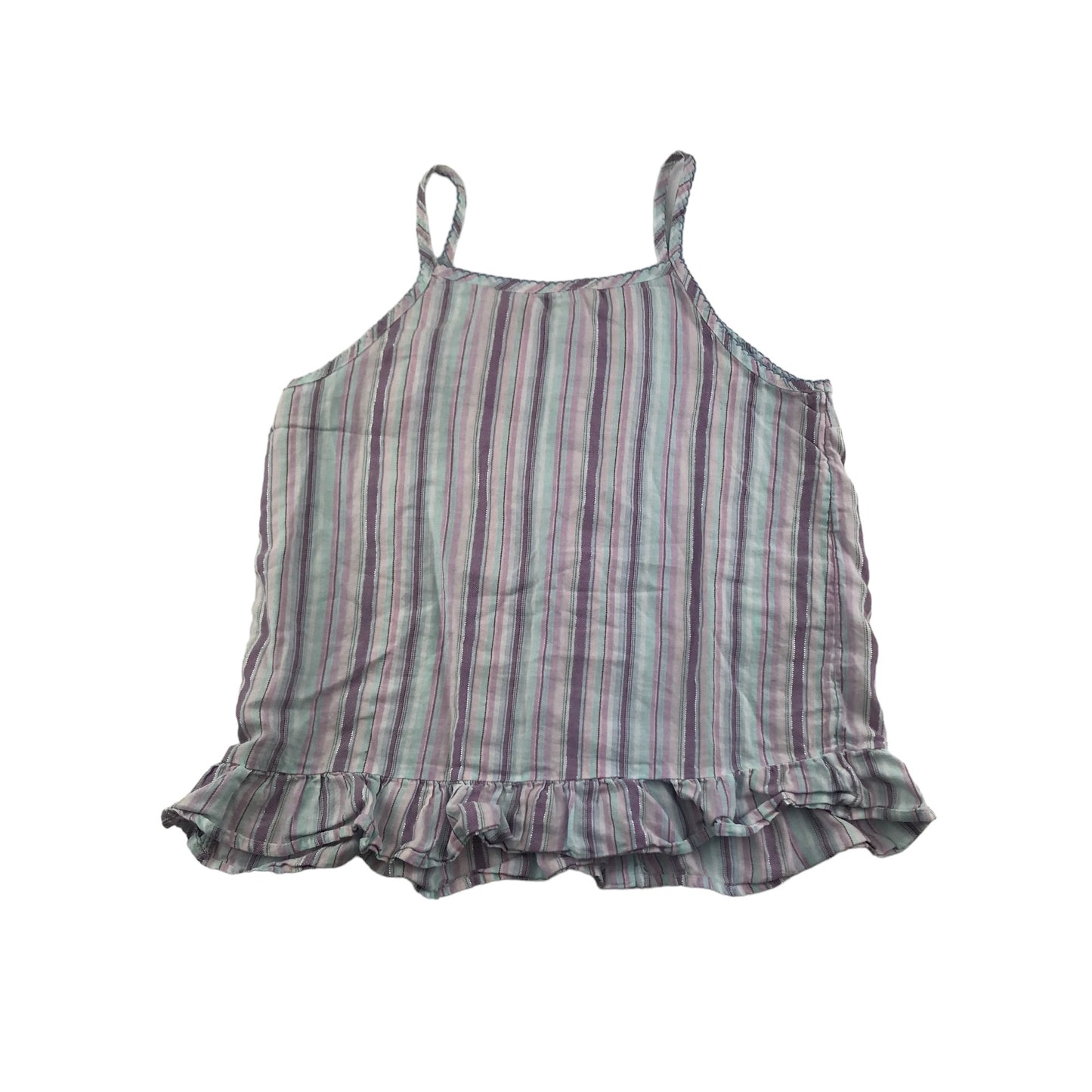 George Top Age 12 Lilac Stripy Summer Tank Top