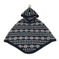 John Lewis Poncho Jumper 5-6 years navy with white winter snowflake pattern