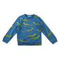 M&S sweater 5-6 year blue lizard graphic print design