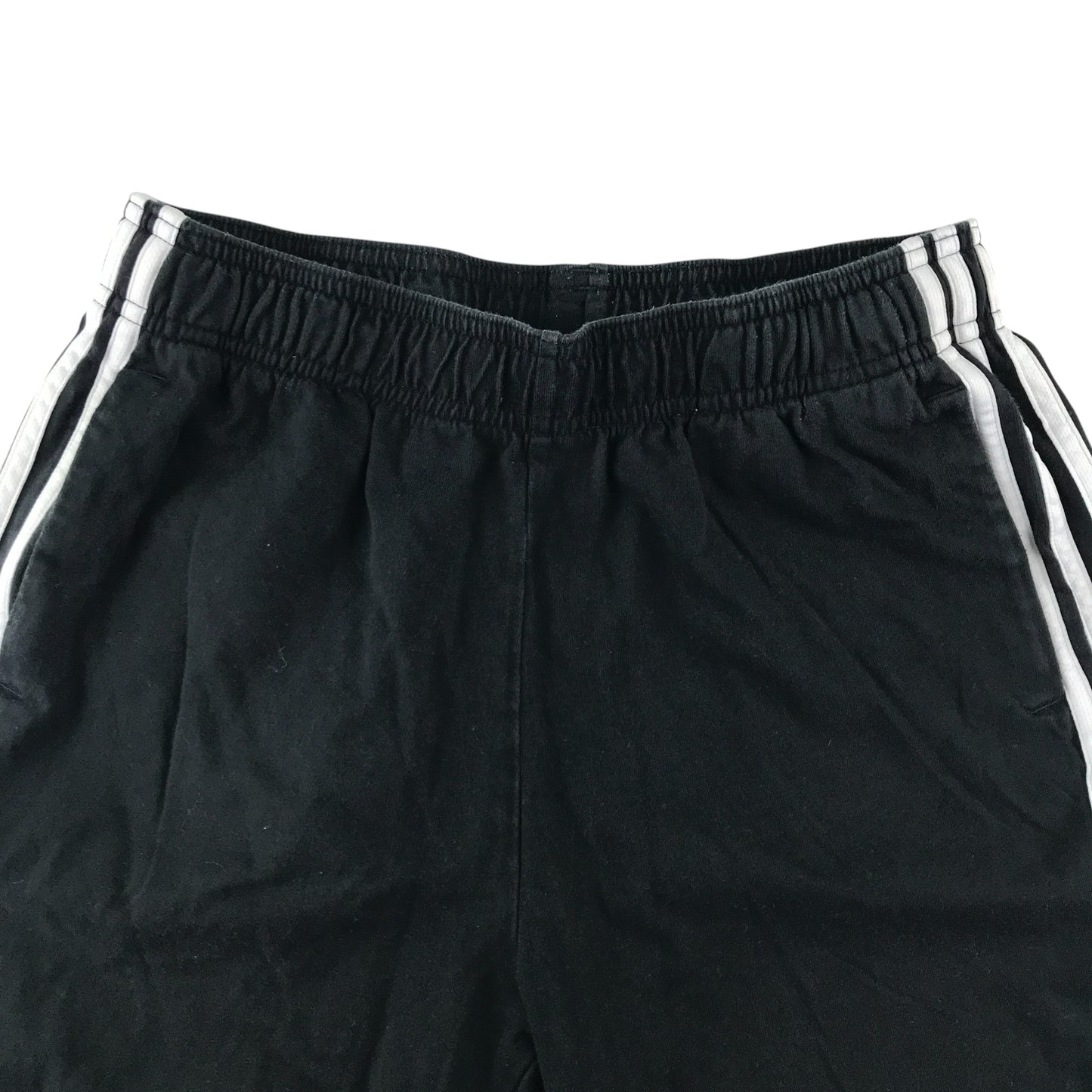 Adidas sports short 13-14 years black with white detailing 3 strips and logo