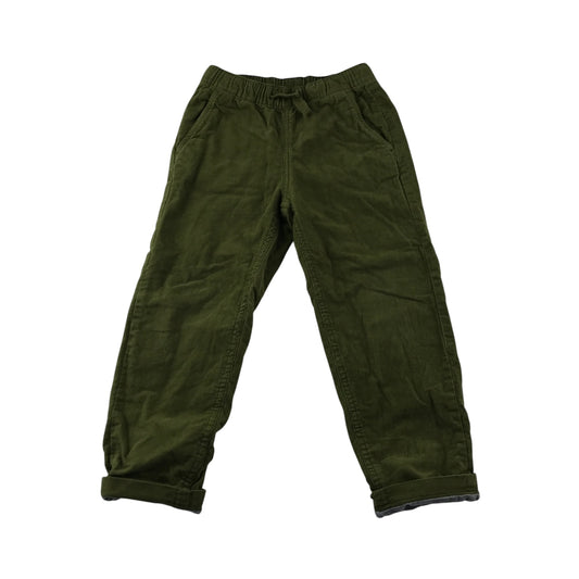 H&M trouser 5-6 year khaki pull on corduroy lined cotton
