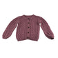 George Cardigan 5-6 years pink cable knitwear with round neckline
