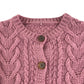 George Cardigan 5-6 years pink cable knitwear with round neckline