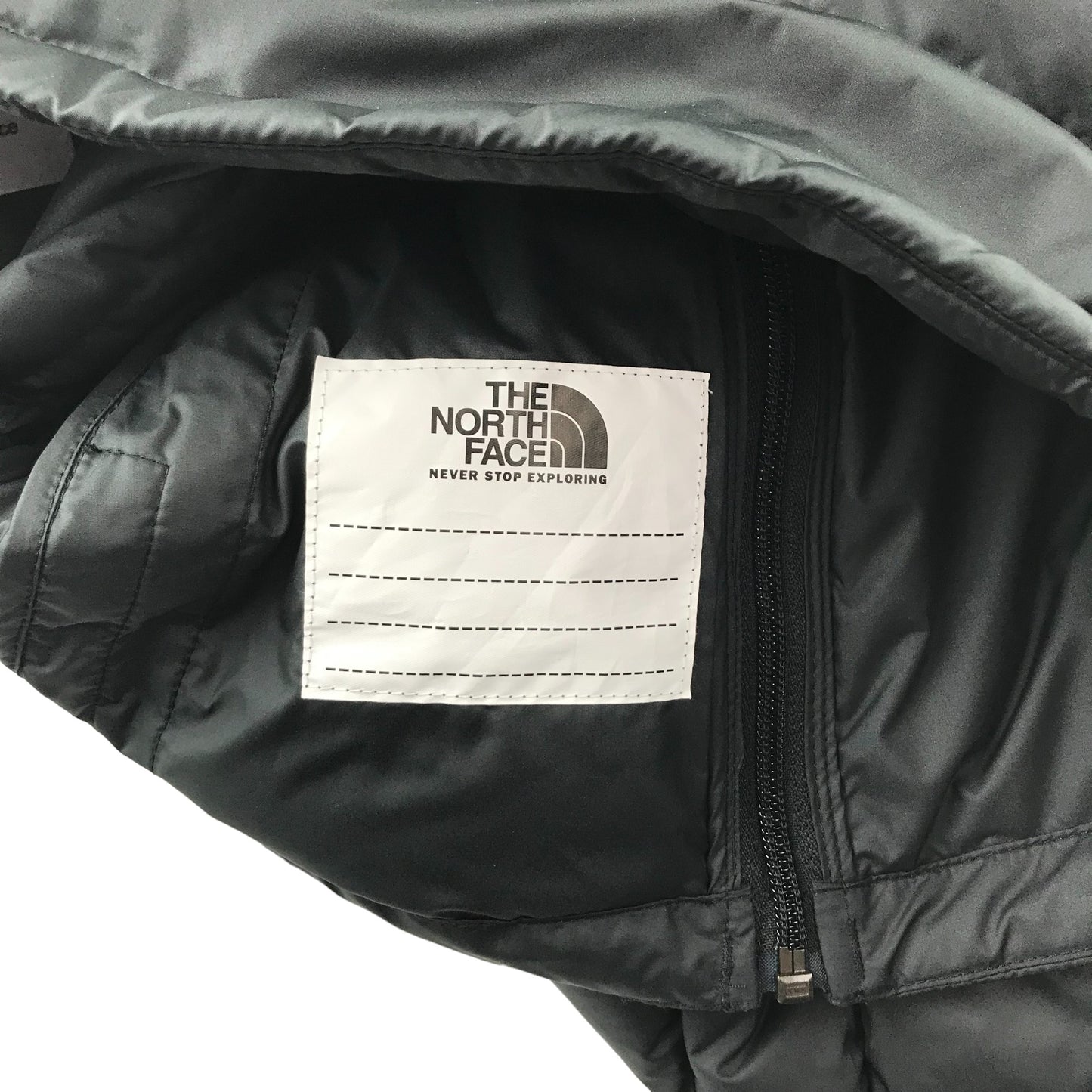 The North Face jacket 7-8 years black hooded puffer