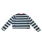 Noisy May T-shirt women size Sl Navy and White Stripy Cropped Cotton