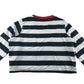 Noisy May T-shirt women size Sl Navy and White Stripy Cropped Cotton