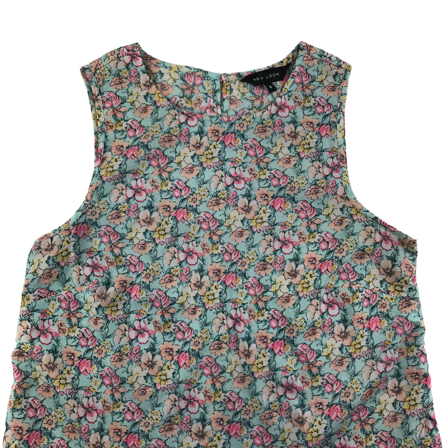 New Look Top Women's Size 8 Multicoloured Floral Print Top