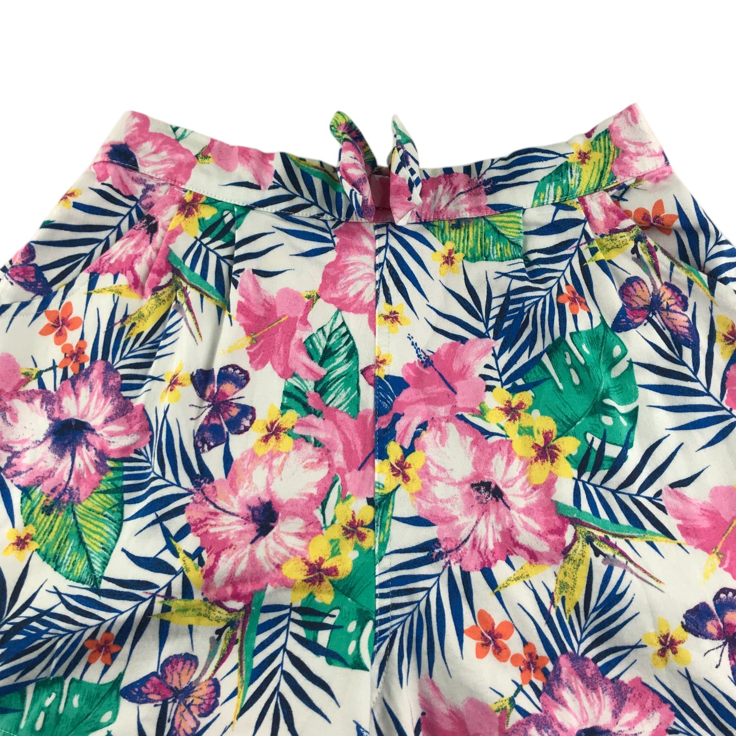 George shorts 10-11 years pink and multicolour floral canvas