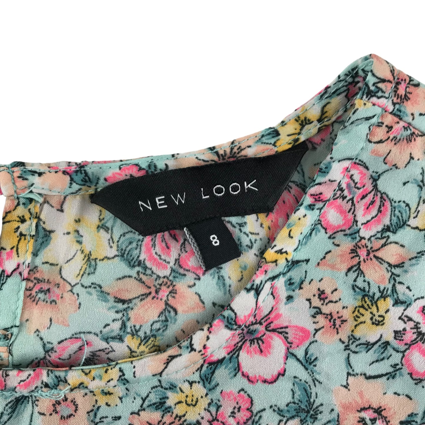 New Look Top Women's Size 8 Multicoloured Floral Print Top