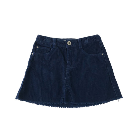 Zara Skirt Age 6 Navy Blue Corduroy Cotton