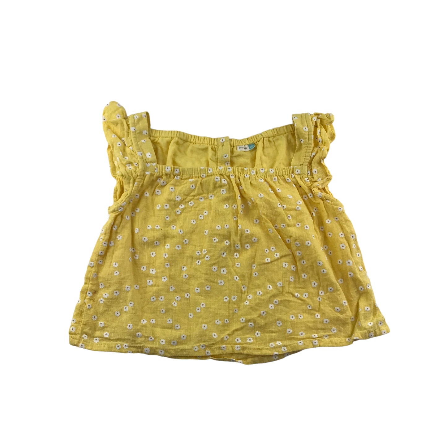 John Lewis Top Age 10 Yellow Floral Cropped Summer Top