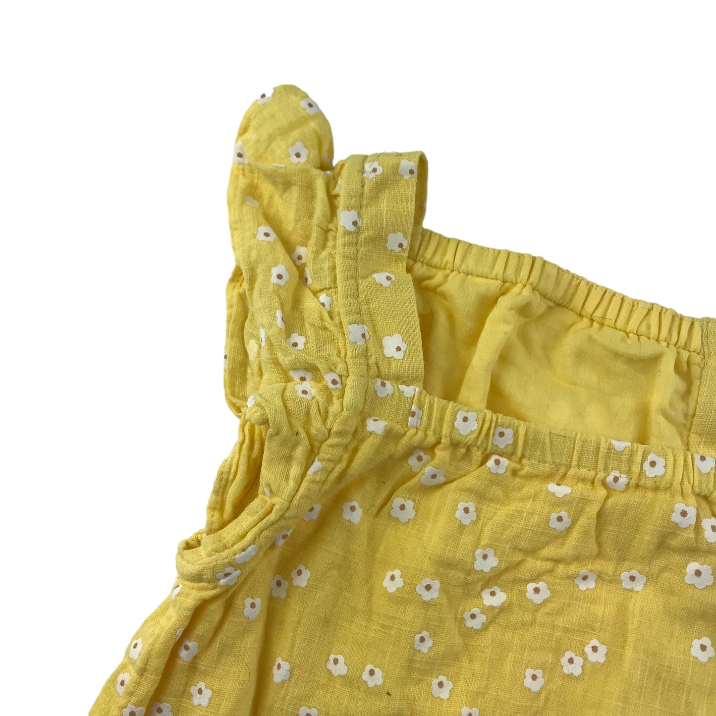 John Lewis Top Age 10 Yellow Floral Cropped Summer Top