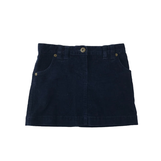 John Lewis Skirt Age 6 Navy Blue Corduroy