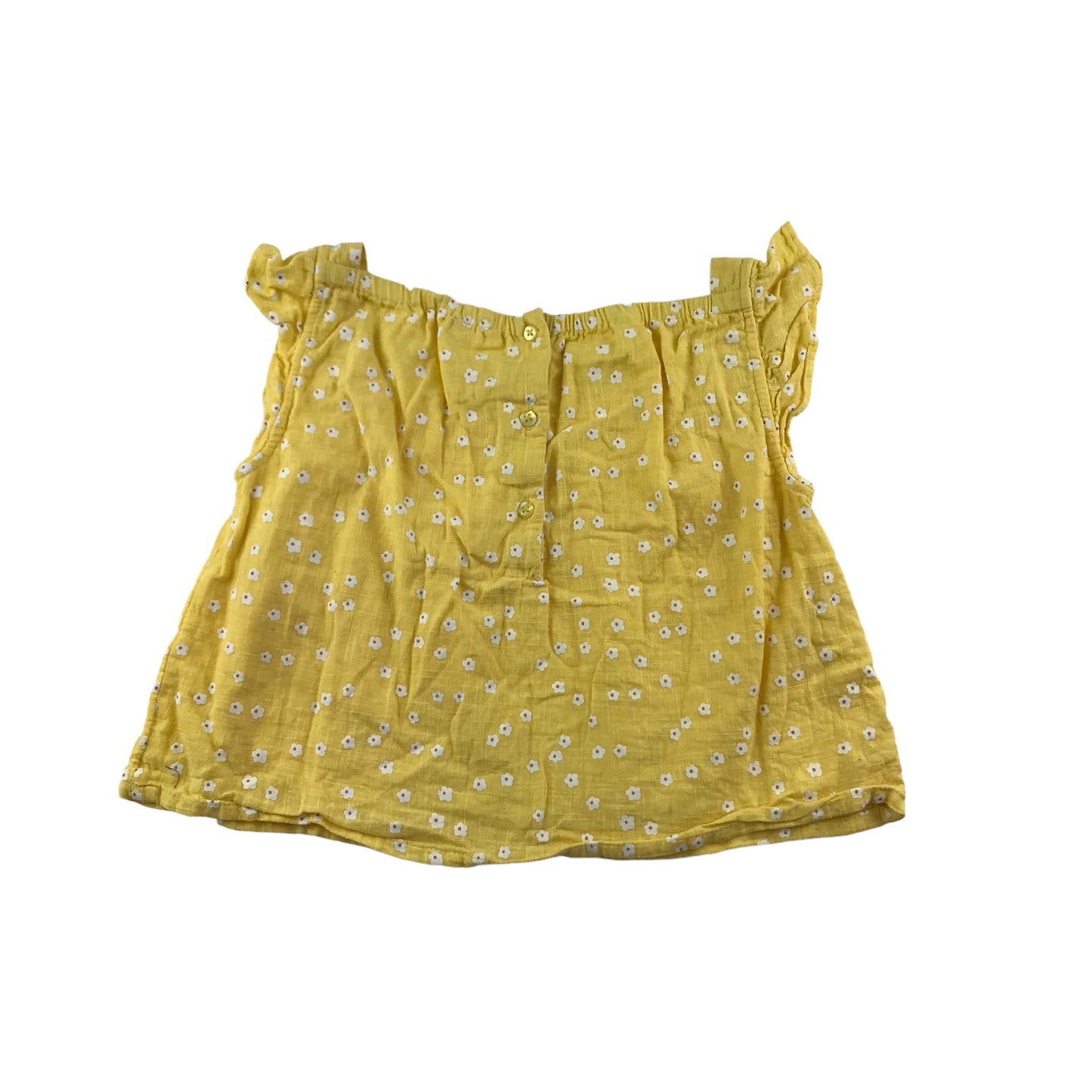 John Lewis Top Age 10 Yellow Floral Cropped Summer Top