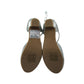 Spot on heels shoe size UK 13 junior silver sparkly gem covered two part kitten heel sandals