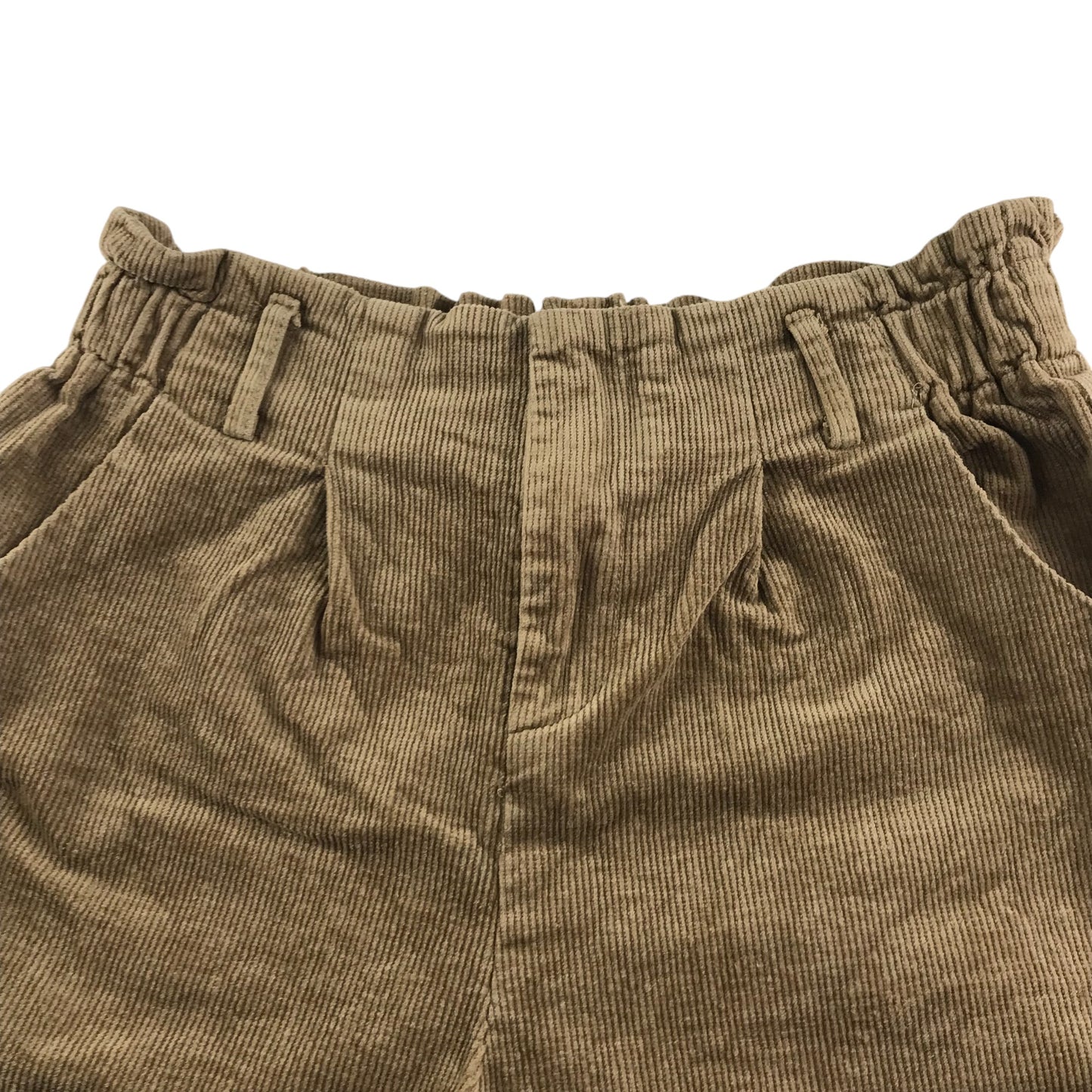 Cider shorts women's size M dark beige corduroy paper bag waist