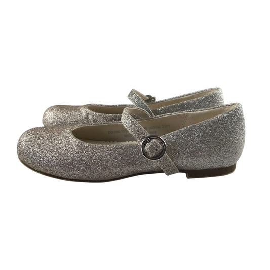 Next pumps shoe size 11 junior white gold and silvery sparkly ballerinas