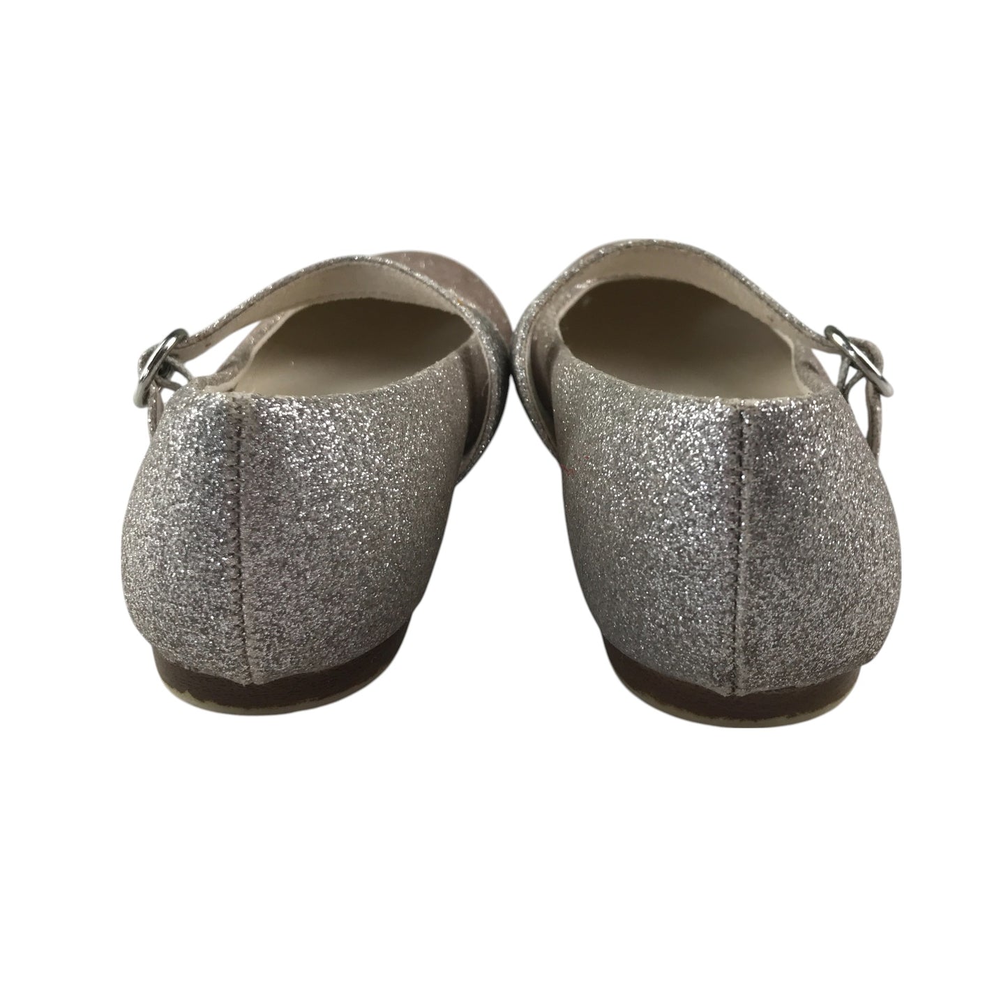 Next pumps shoe size 11 junior white gold and silvery sparkly ballerinas