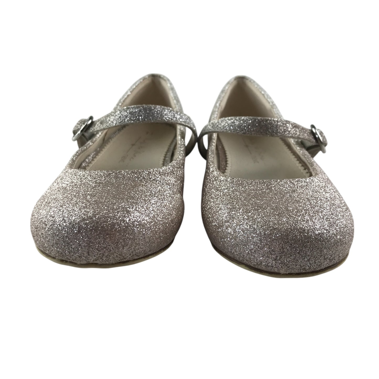 Next pumps shoe size 11 junior white gold and silvery sparkly ballerinas