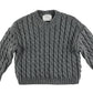 Zara Jumper 9-10 years grey cable knitwear pattern cropped