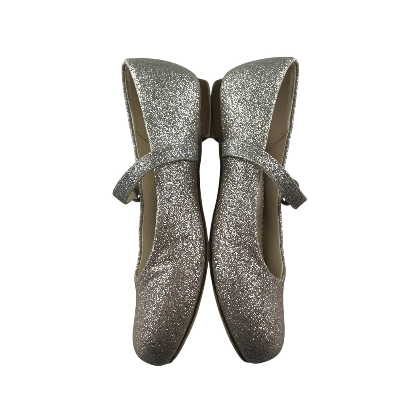 Next pumps shoe size 11 junior white gold and silvery sparkly ballerinas