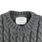 Zara Jumper 9-10 years grey cable knitwear pattern cropped