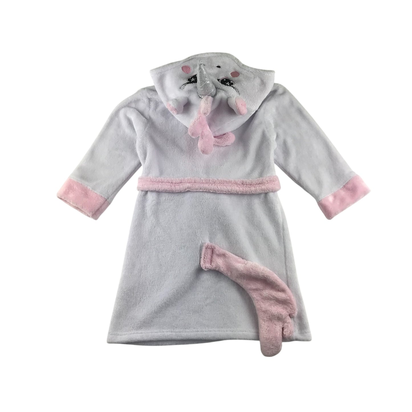 Minikids dressing gown 4-5 years white and pink unicorn