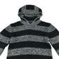 Tu Hoodie 10-11 Years grey and black two tone stripy knit