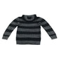 Tu Hoodie 10-11 Years grey and black two tone stripy knit
