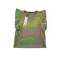 Zara Top Size Women S Light Green Yellow Pink Cropped Frilled Sleeveless