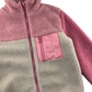 M&Co fleece 11-12 years pink and white long sleeve full zipper