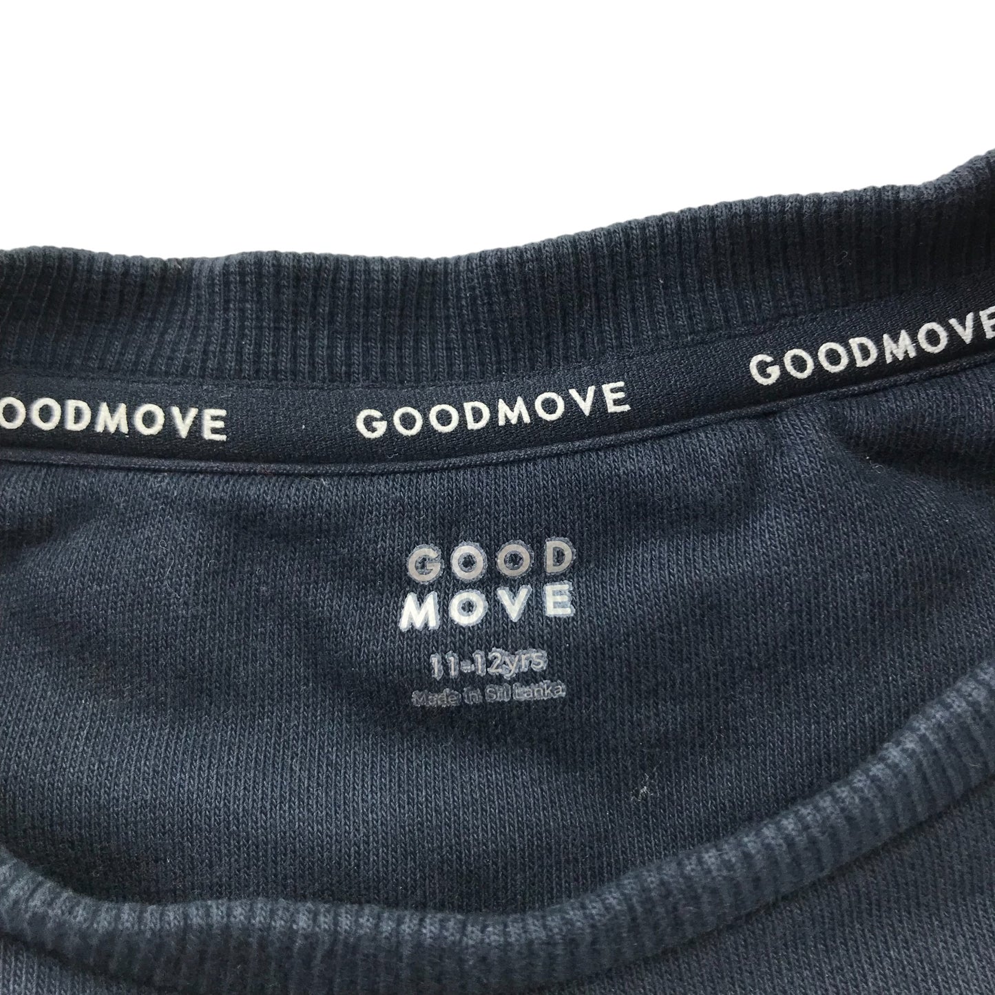 Good Move sweater 11-12 year navy plain crew neck jersey