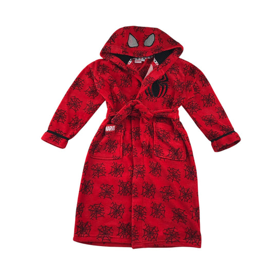 Primark dressing gown 7-8 years red Spiderman