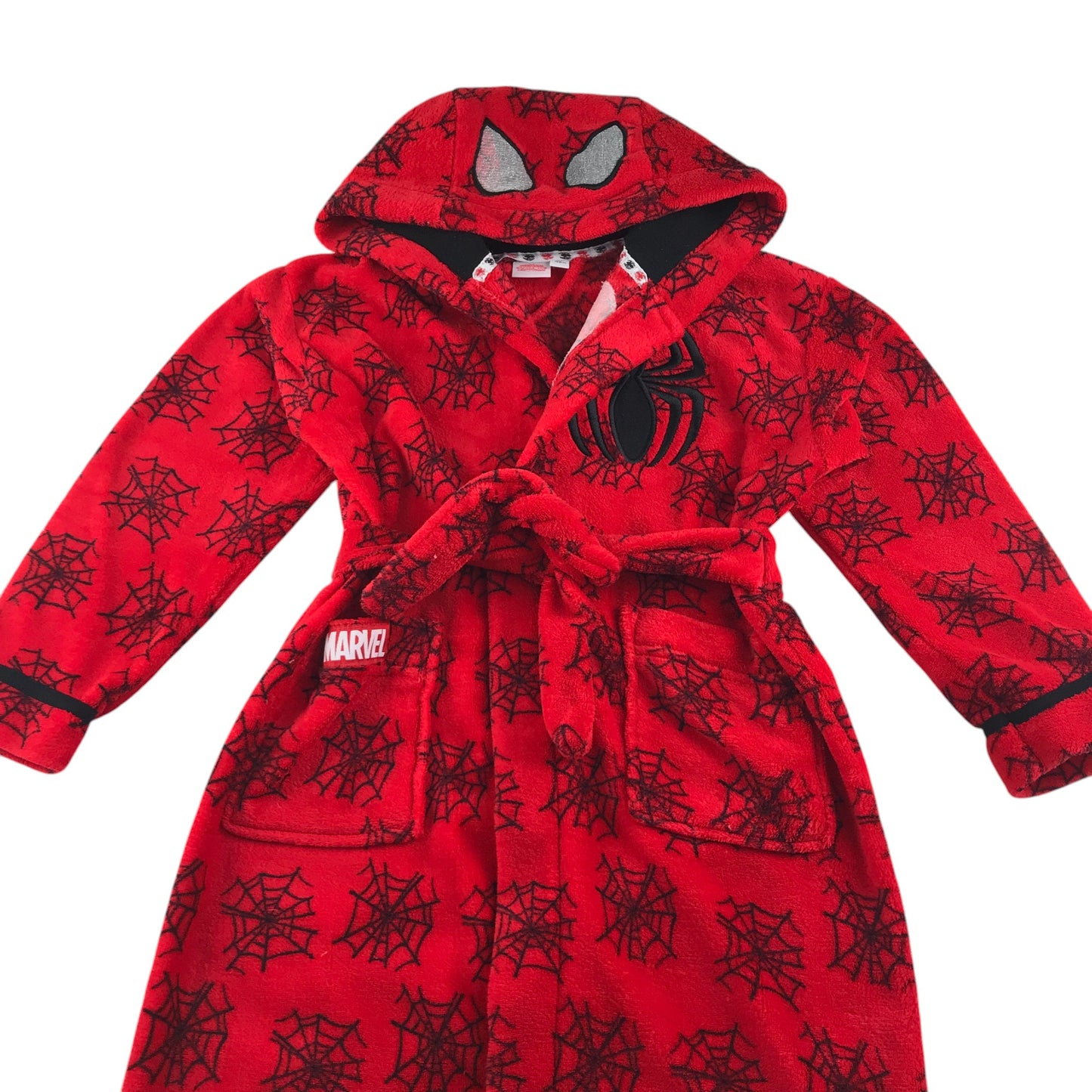 Primark dressing gown 7-8 years red Spiderman