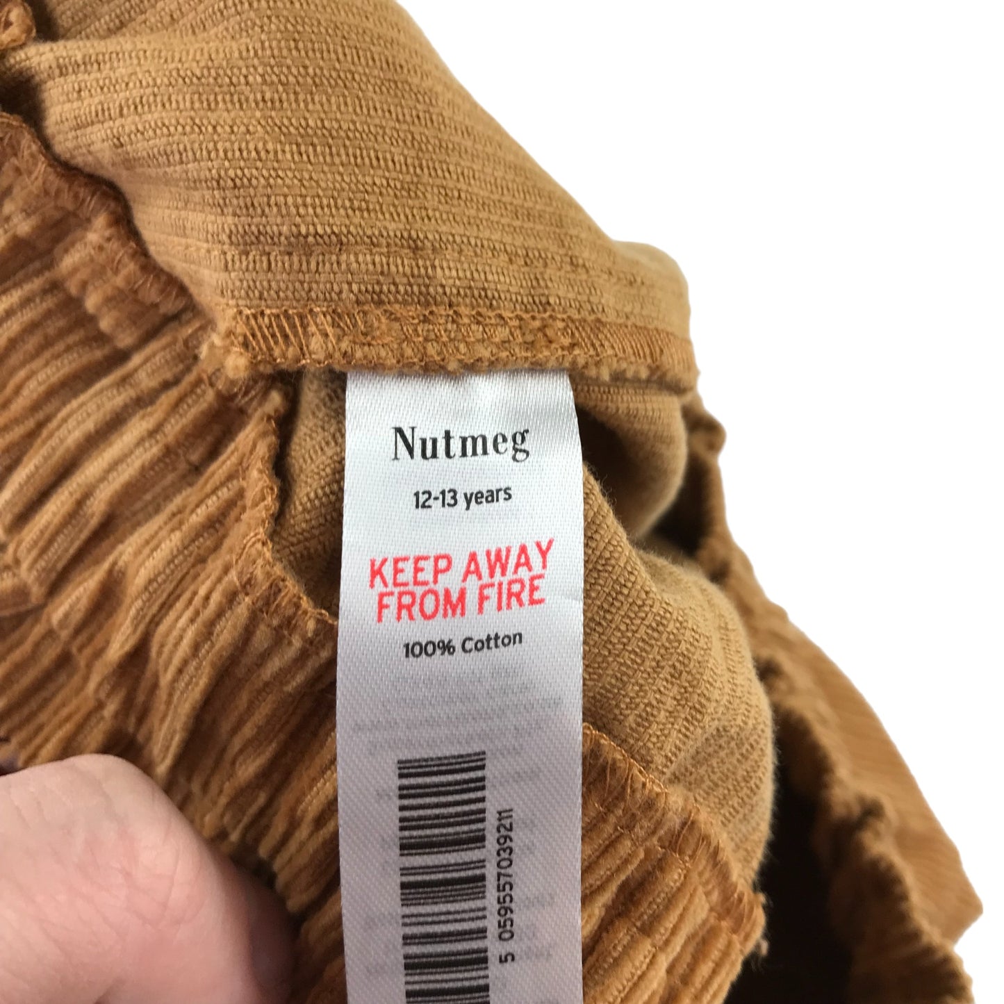 Nutmeg Skirt Age 12 Camel Brown Corduroy Cotton