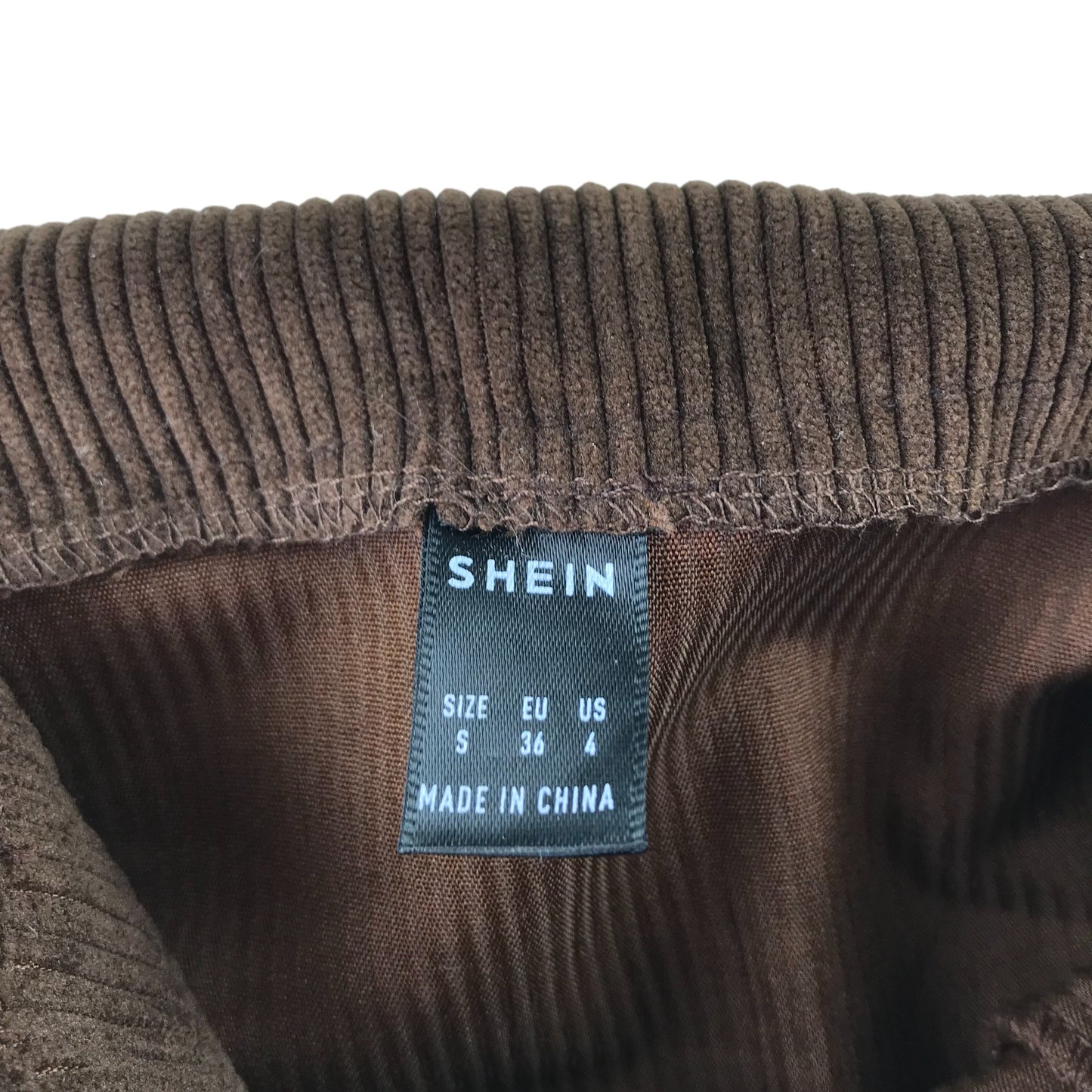 Shein Skirt Age 13 Brown Pleated Corduroy