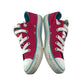 Converse trainers shoe size 12 junior fuchsia pink and multicolour low top with laces
