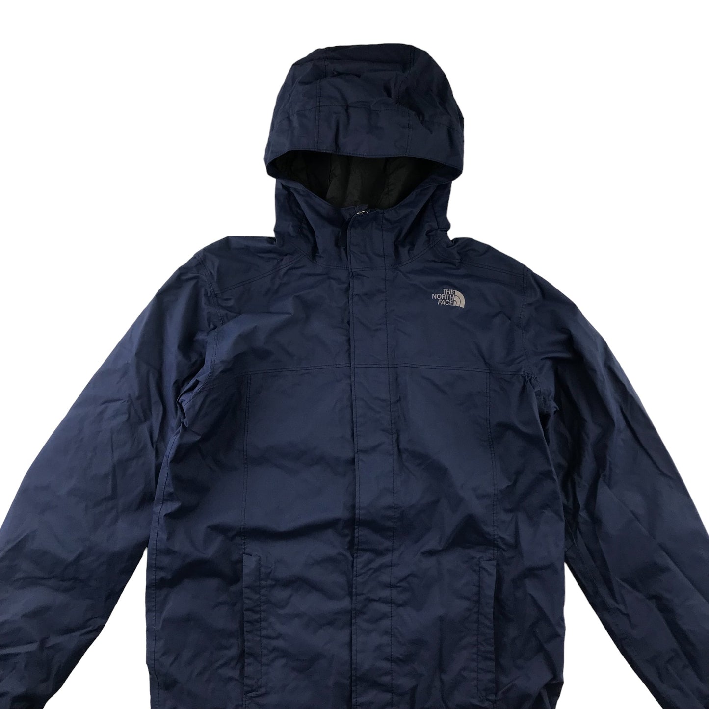 The North Face jacket 11-12 years navy blue light showerproof jacket with hood