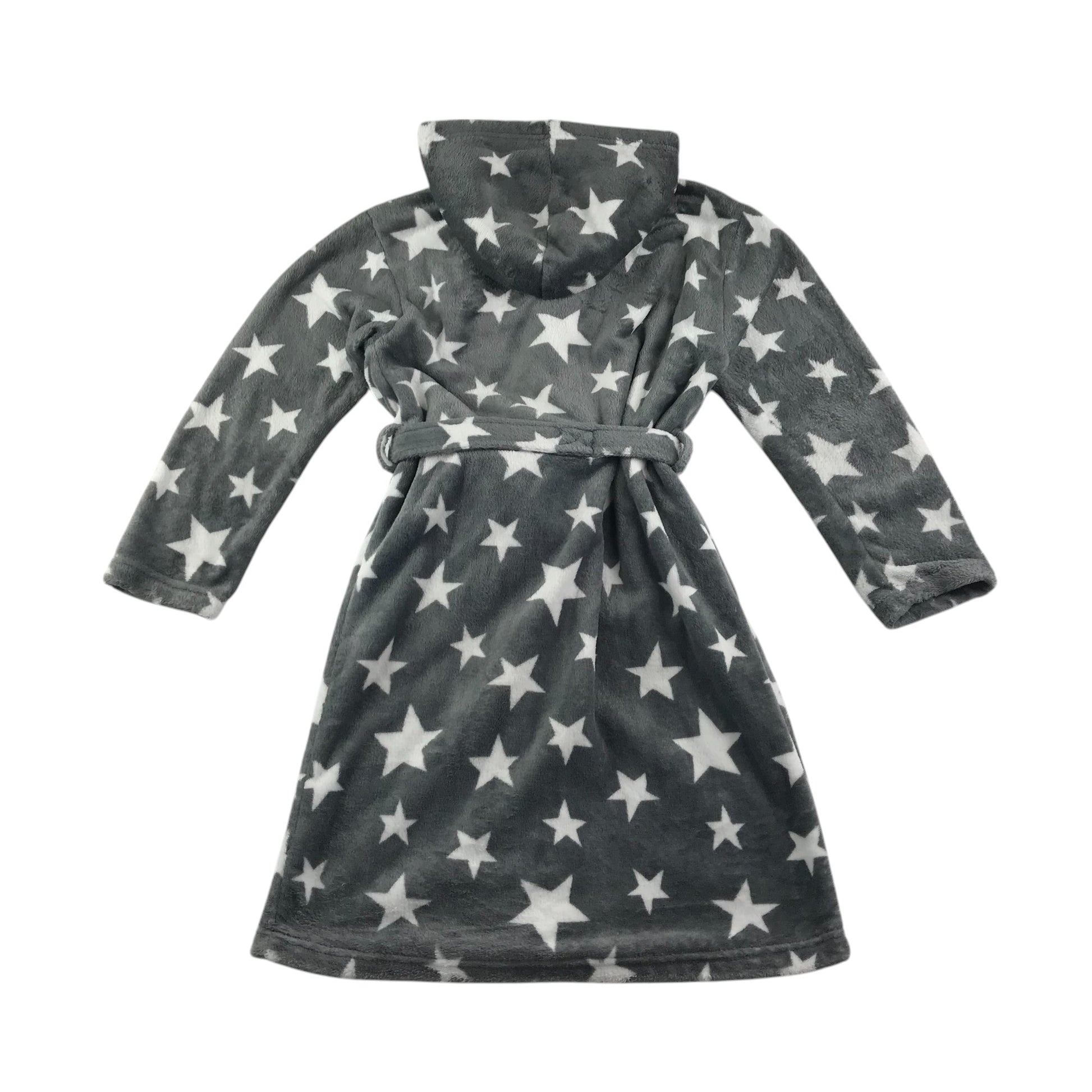 grey dressing gown with stars Charter Club Womens Plush Blue Gray Star Bathrobe House Coat Bath Robe