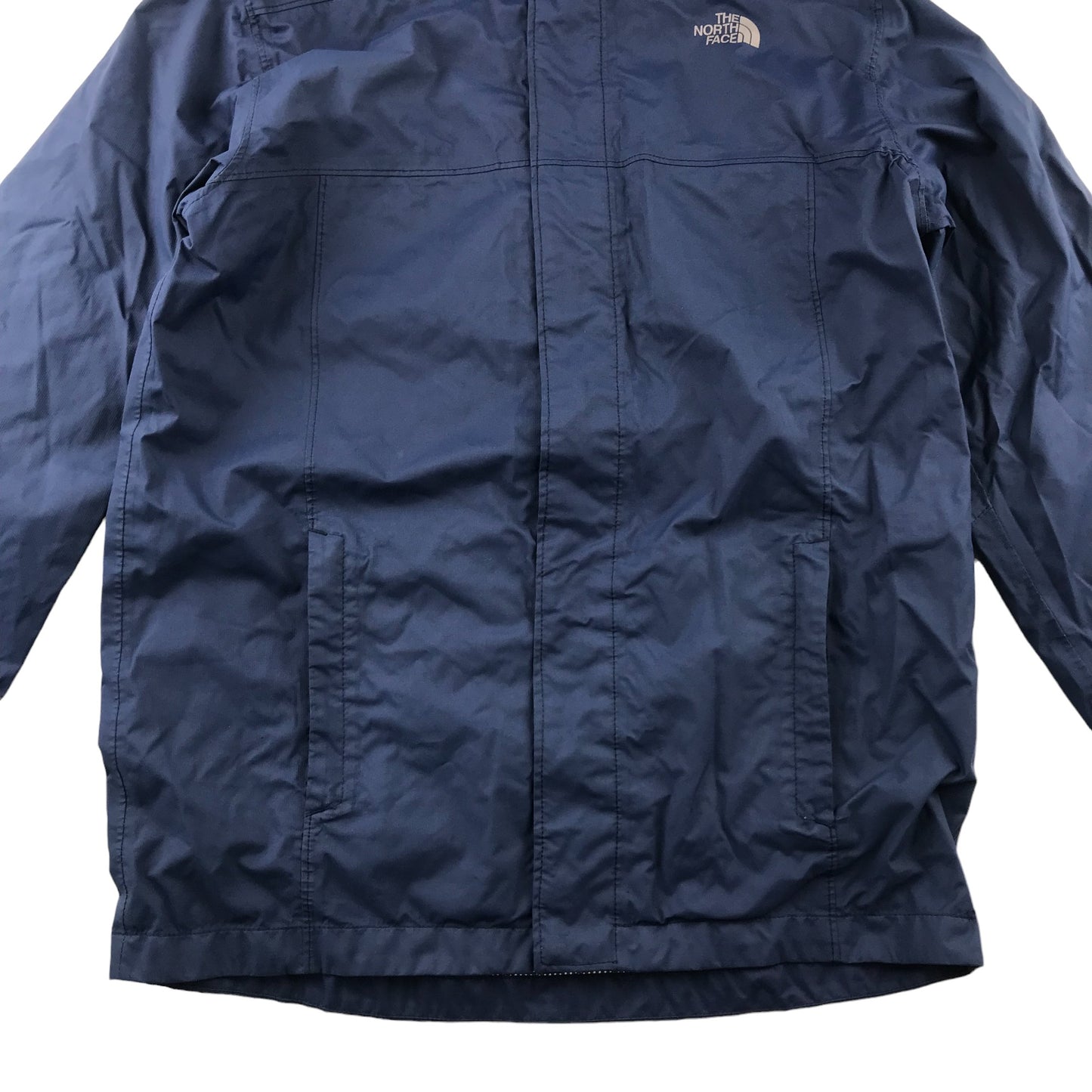 The North Face jacket 11-12 years navy blue light showerproof jacket with hood