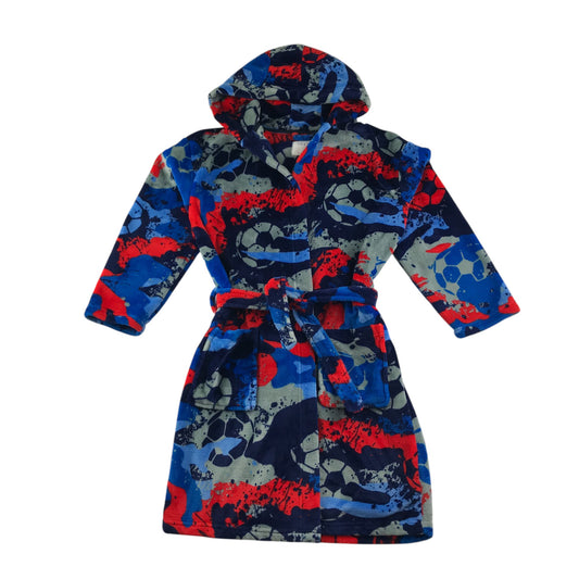 Next dressing gown 11-12 years blue and red pattern