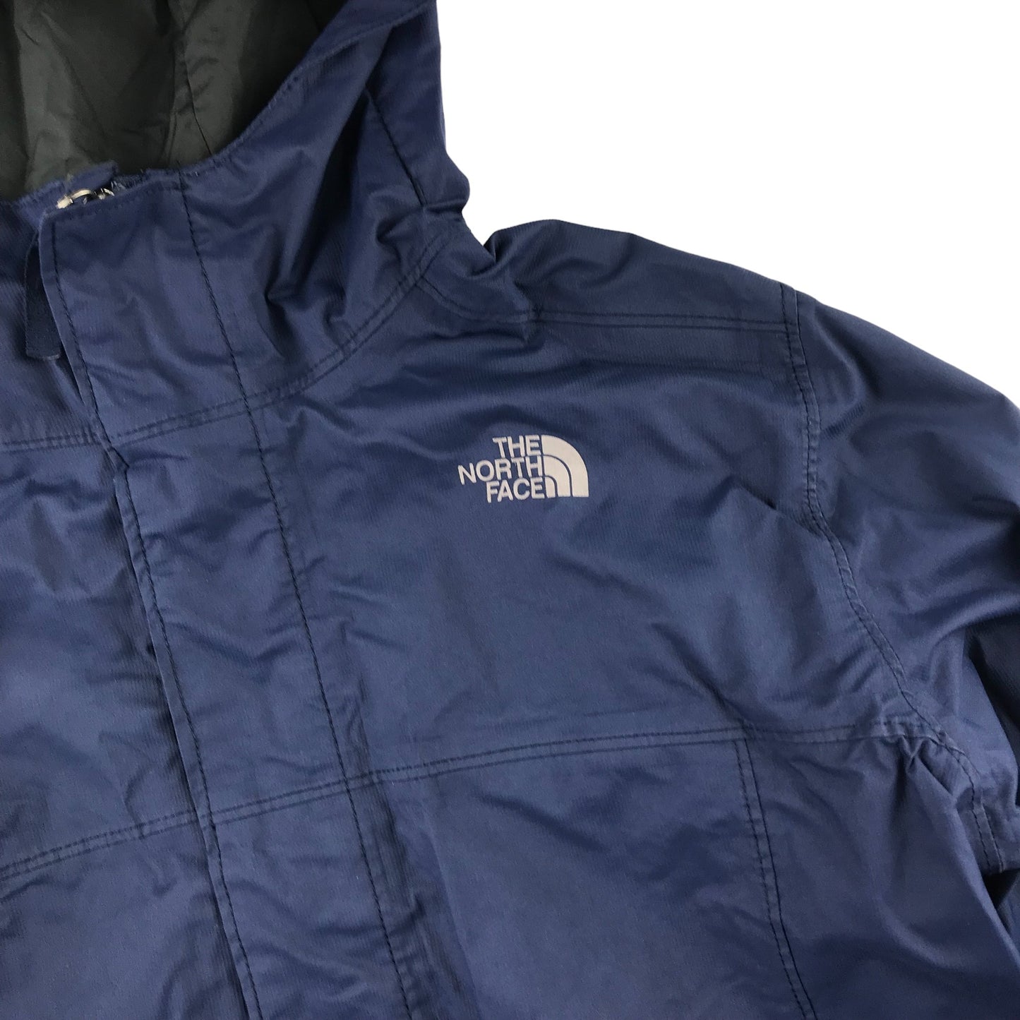 The North Face jacket 11-12 years navy blue light showerproof jacket with hood