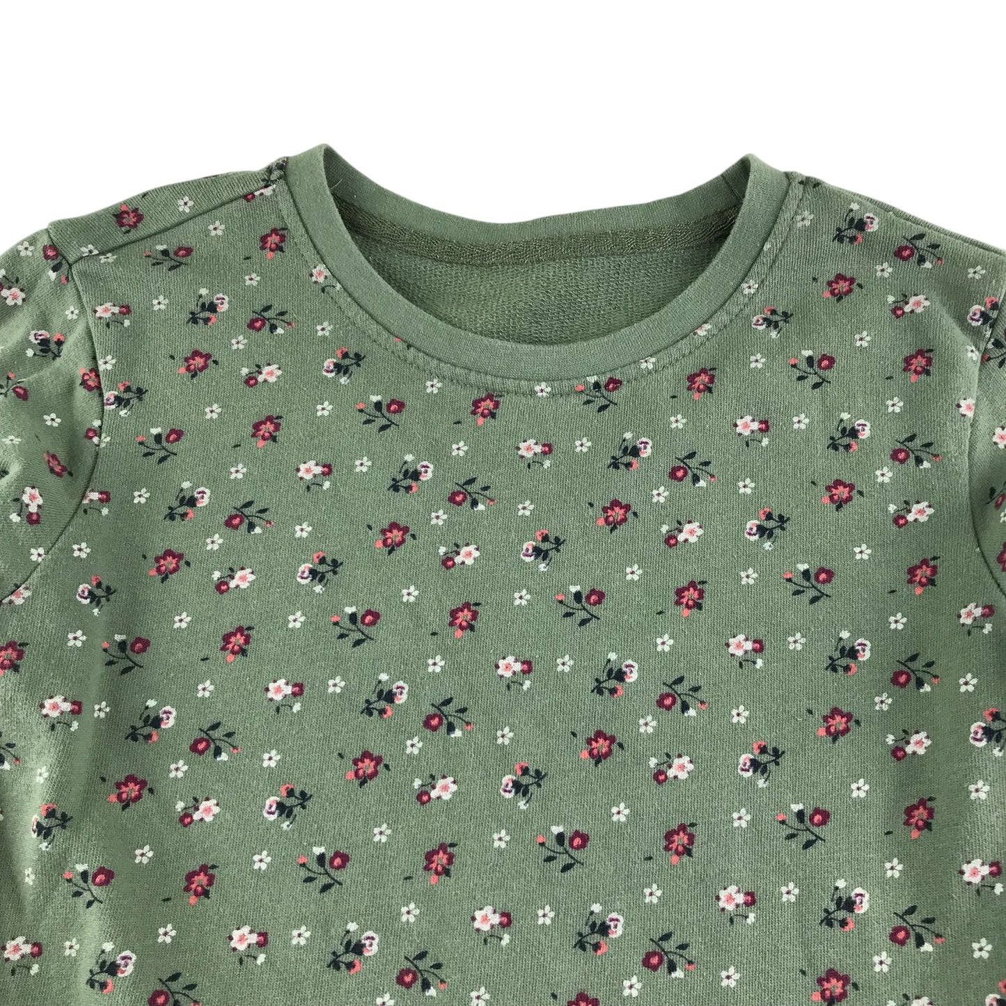 Lily&Dan dress 11-12 years green floral jersey material cotton