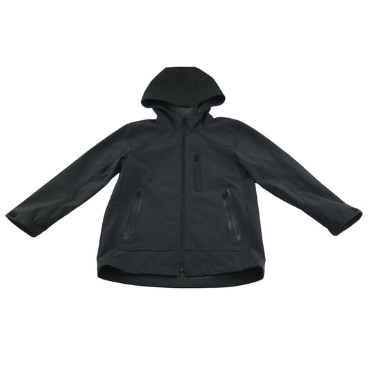 Zara Light Jacket 8-9 years black plain full zipper soft shell