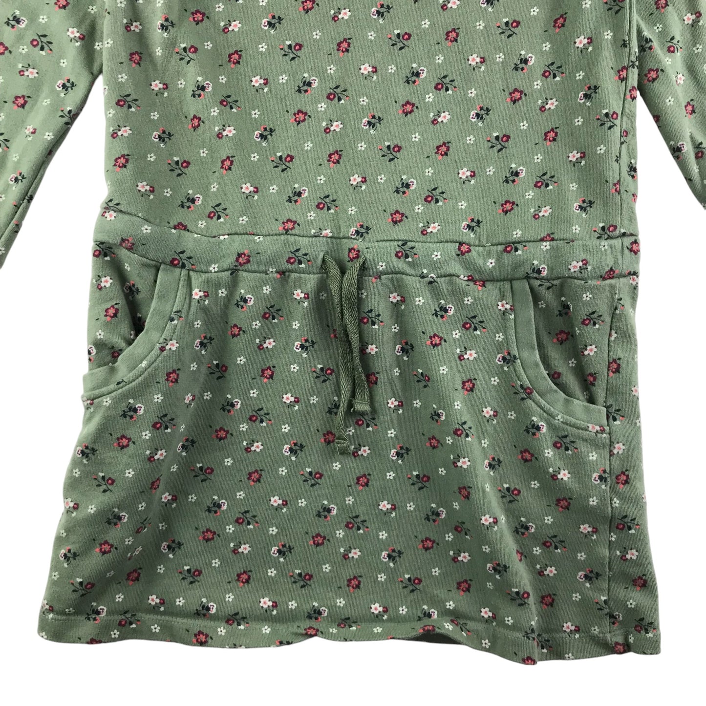 Lily&Dan dress 11-12 years green floral jersey material cotton