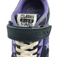 Clarks trainers shoe size 10.5 junior black and purple with laces and hook and loop strap
