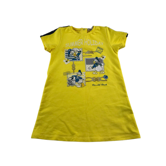 Disney dress 4-5 years yellow A-line Donald Duck t-shirt style